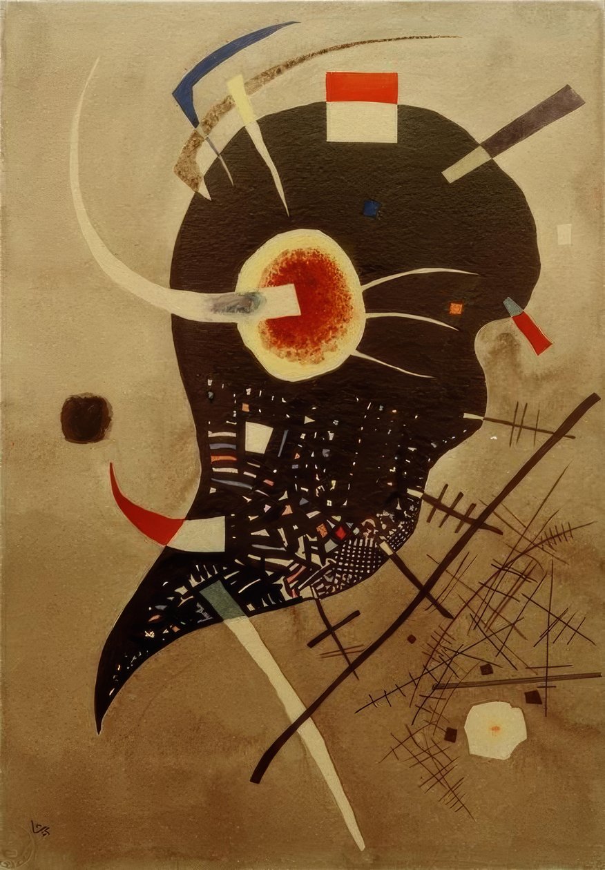 Zwarte spanning door Wassily Kandinsky