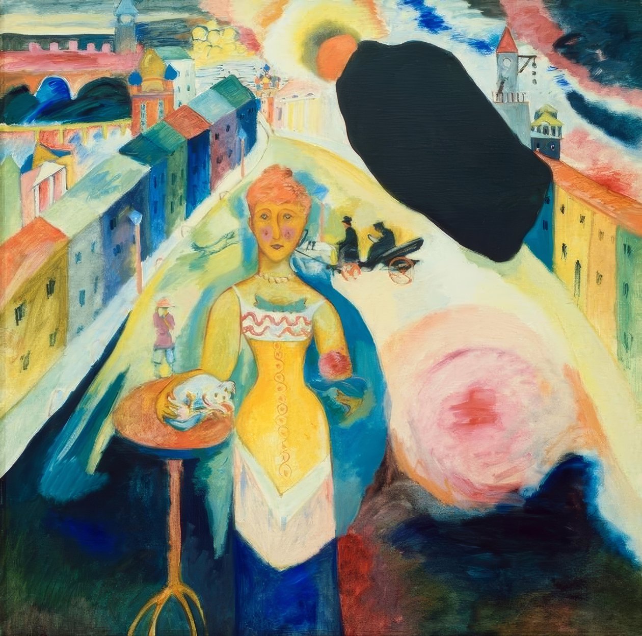 Dame in Moskou door Wassily Kandinsky