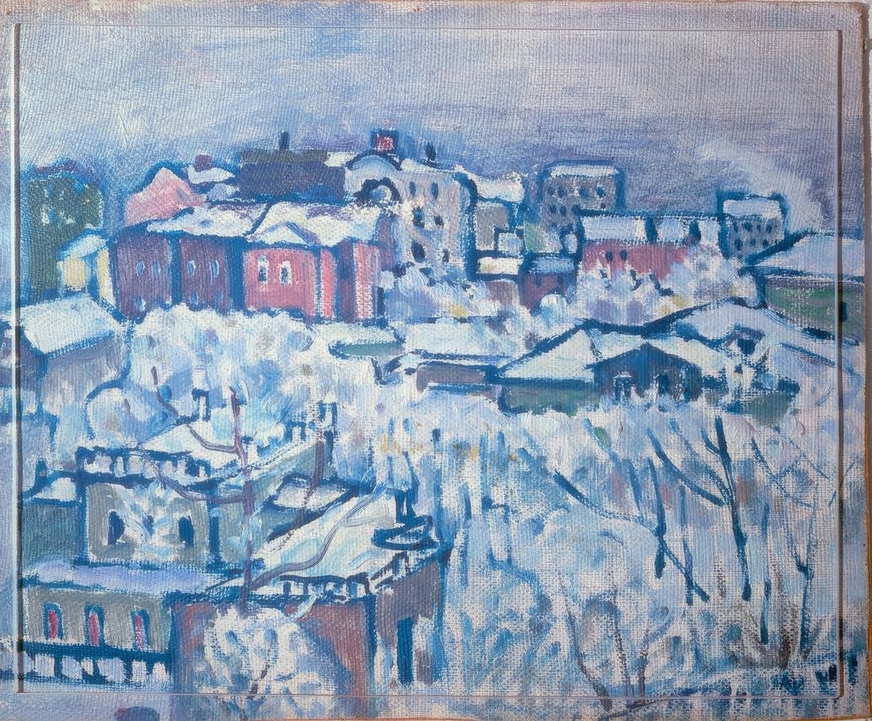 De Smolenski Boulevard (Winterdag) door Wassily Kandinsky