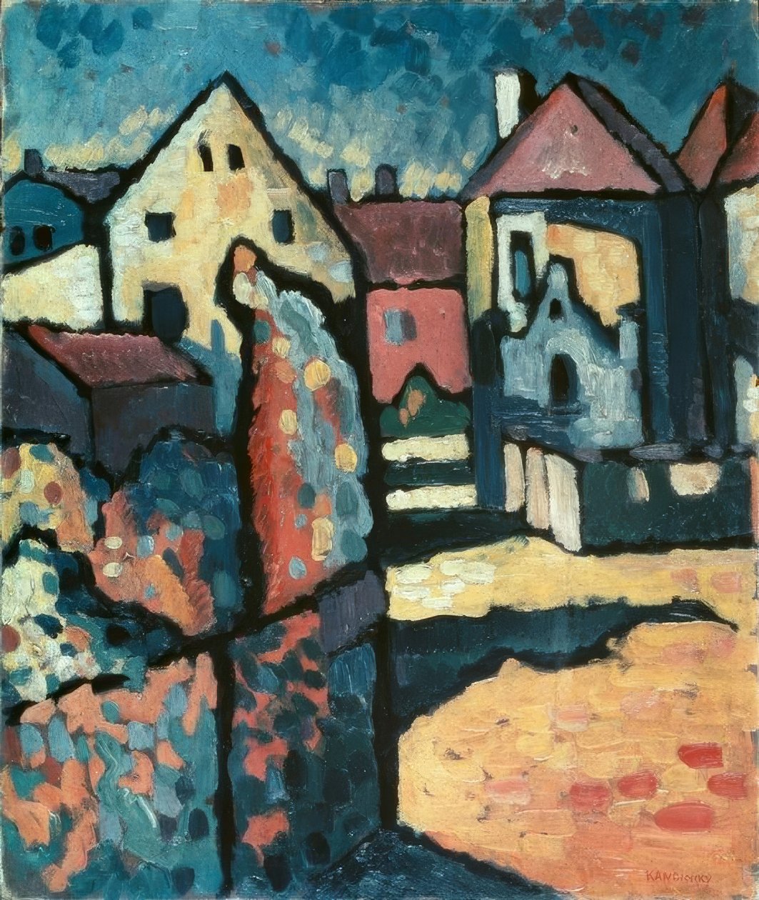 Dorp door Wassily Kandinsky