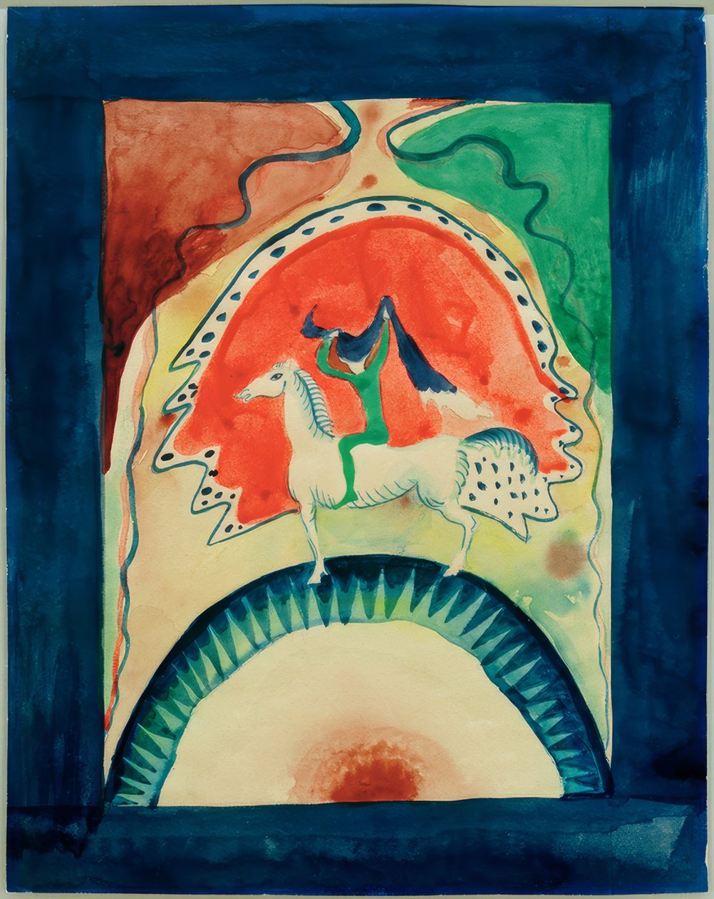 Ontwerp voor de omslag van de almanak Der Blaue Reiter door Wassily Kandinsky