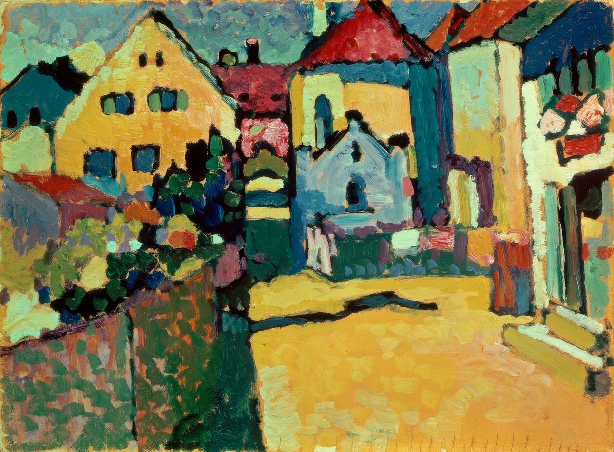 Groenestraat in Murnau door Wassily Kandinsky