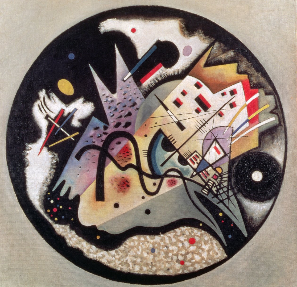 In de Zwarte Cirkel, 1923 door Wassily Kandinsky