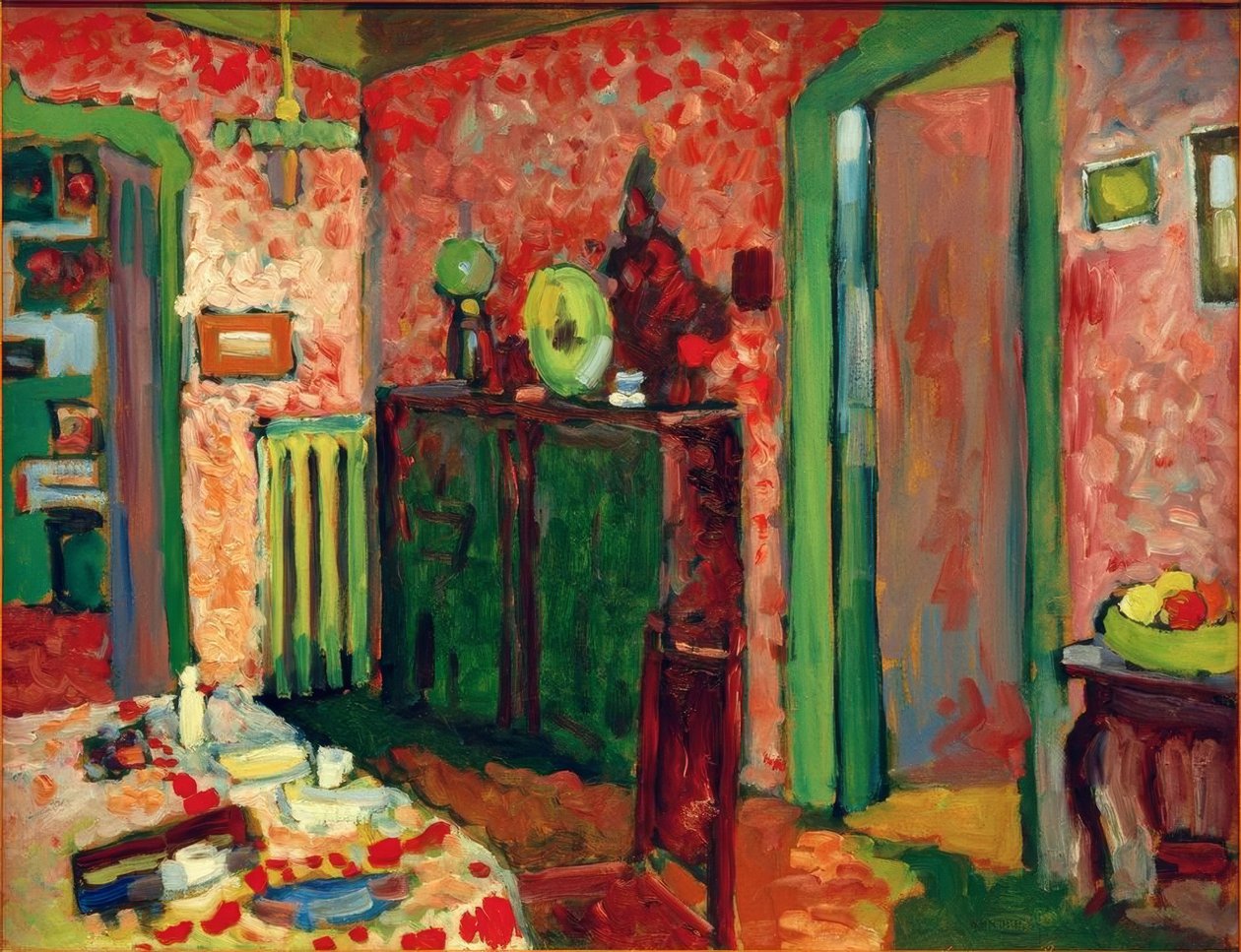 Interieur (Mijn Eetkamer) door Wassily Kandinsky