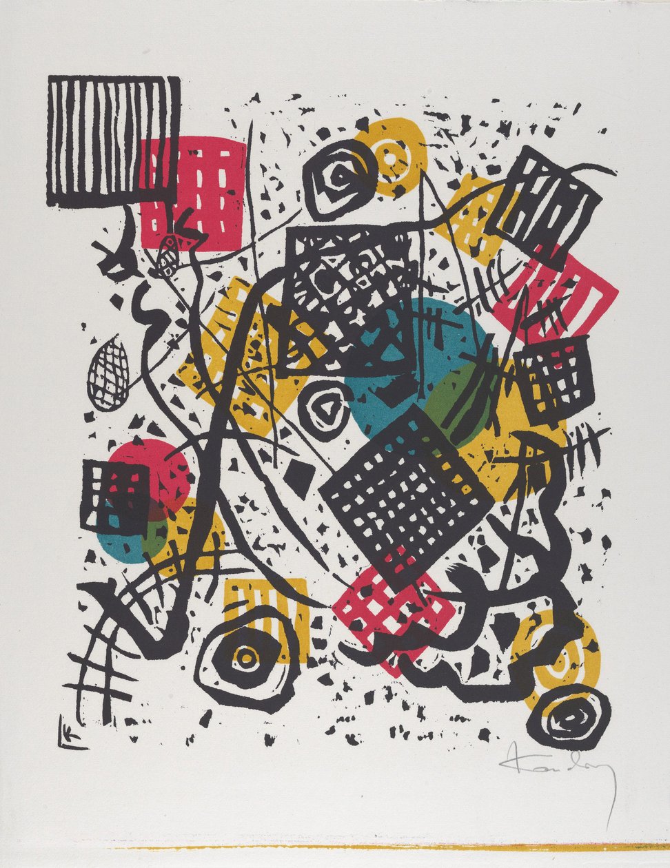 Kleine Werelden V, 1922 door Wassily Kandinsky