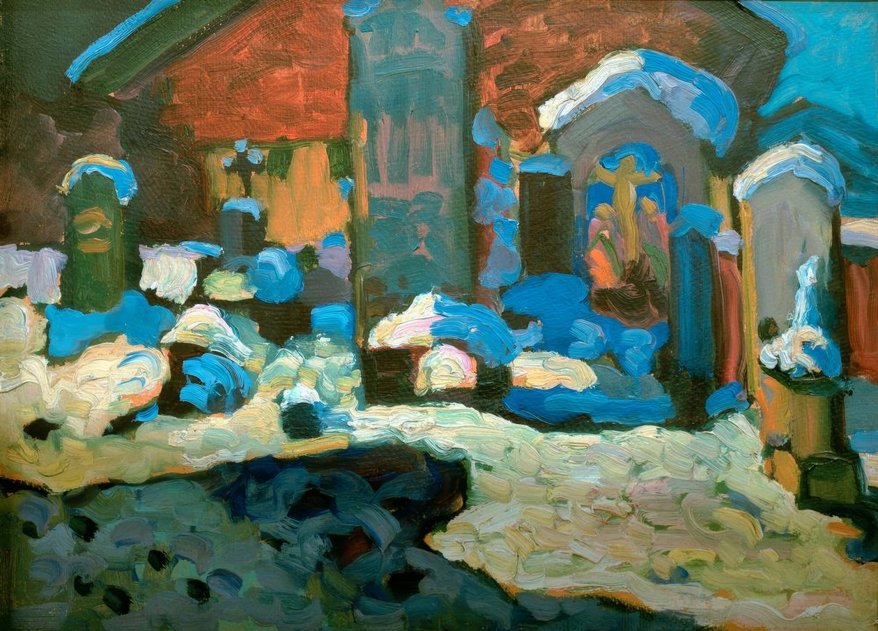 Kochel – Begraafplaats door Wassily Kandinsky