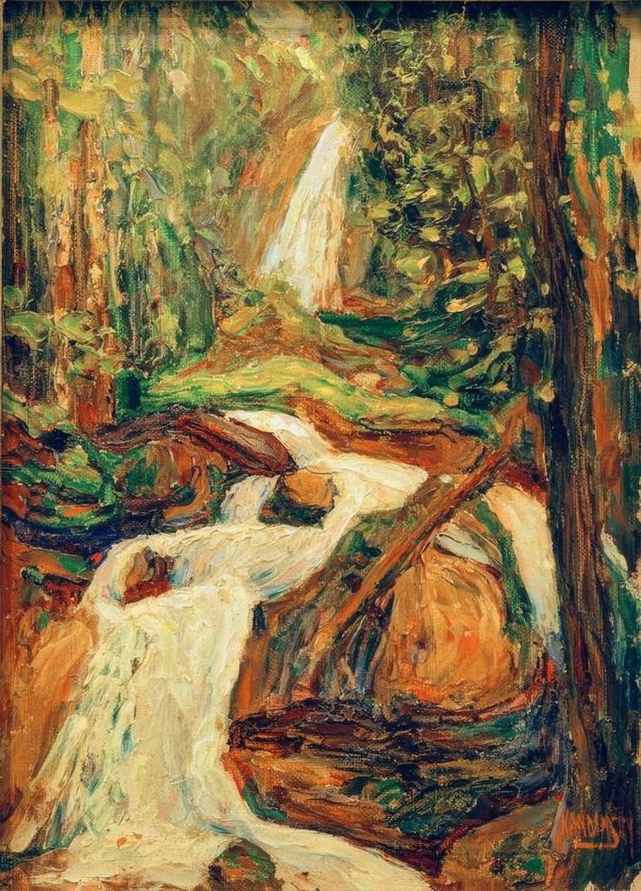 Kochel – Waterval I door Wassily Kandinsky