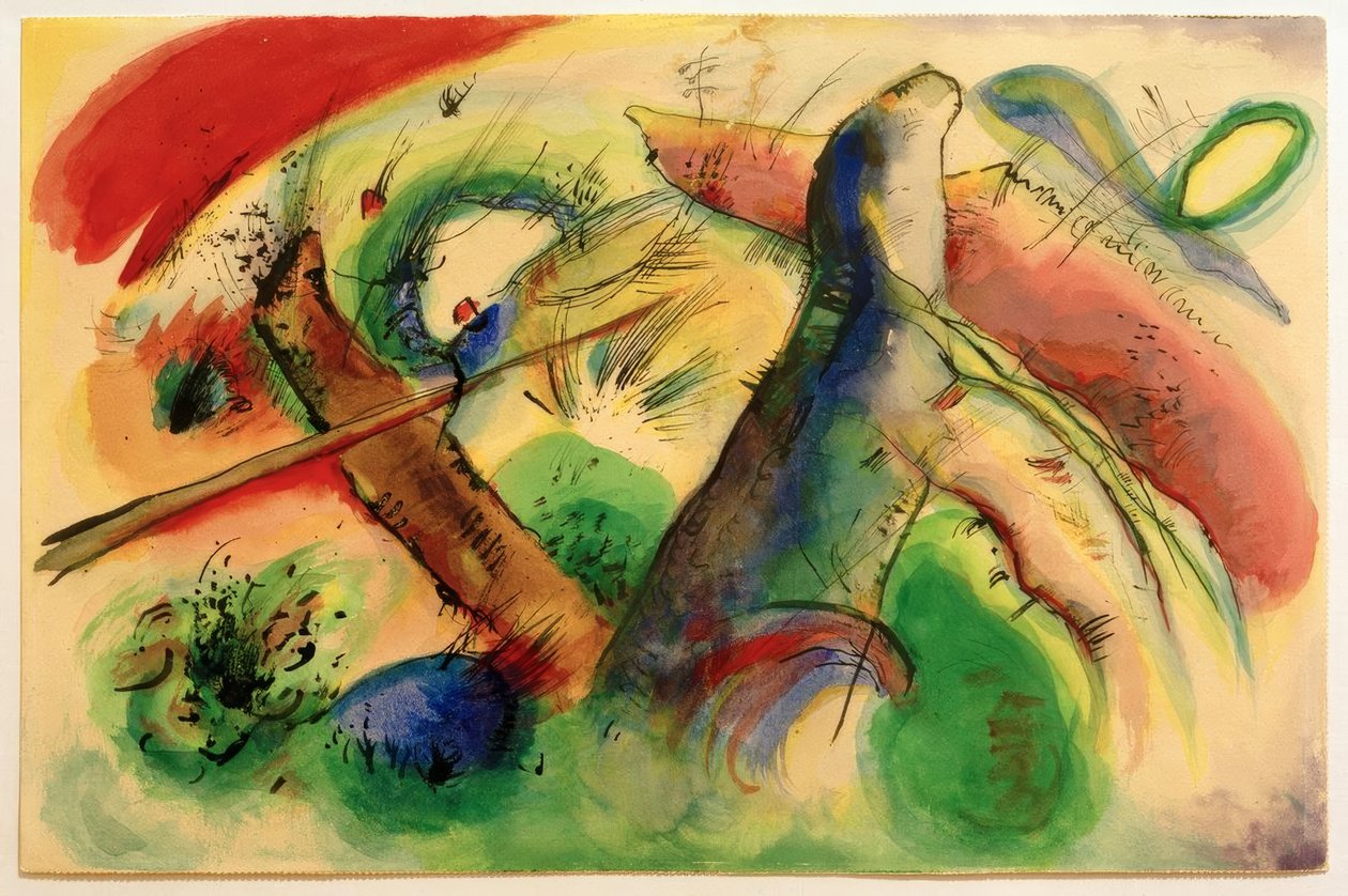 Compositie E door Wassily Kandinsky