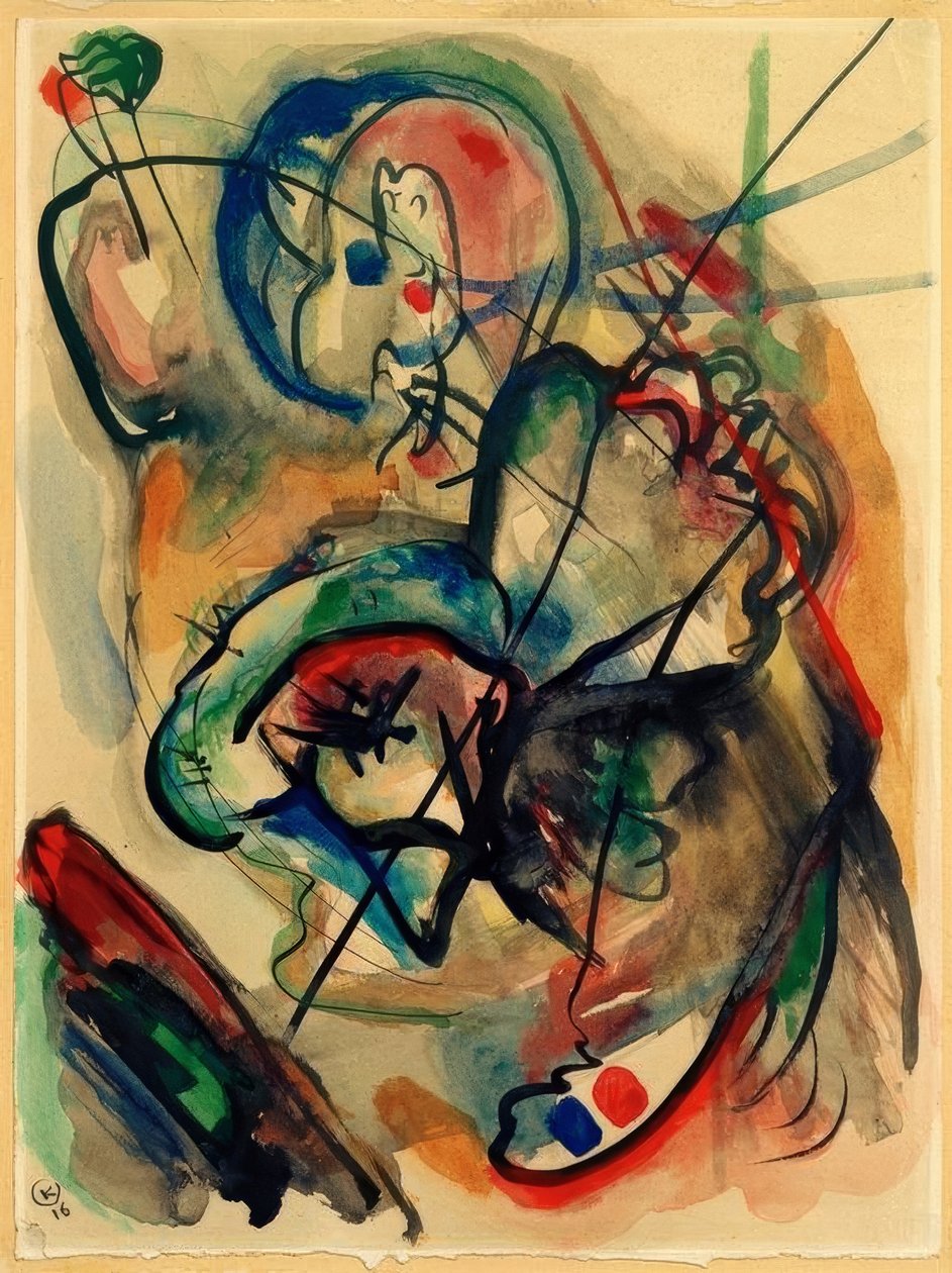 Geconcentreerd door Wassily Kandinsky