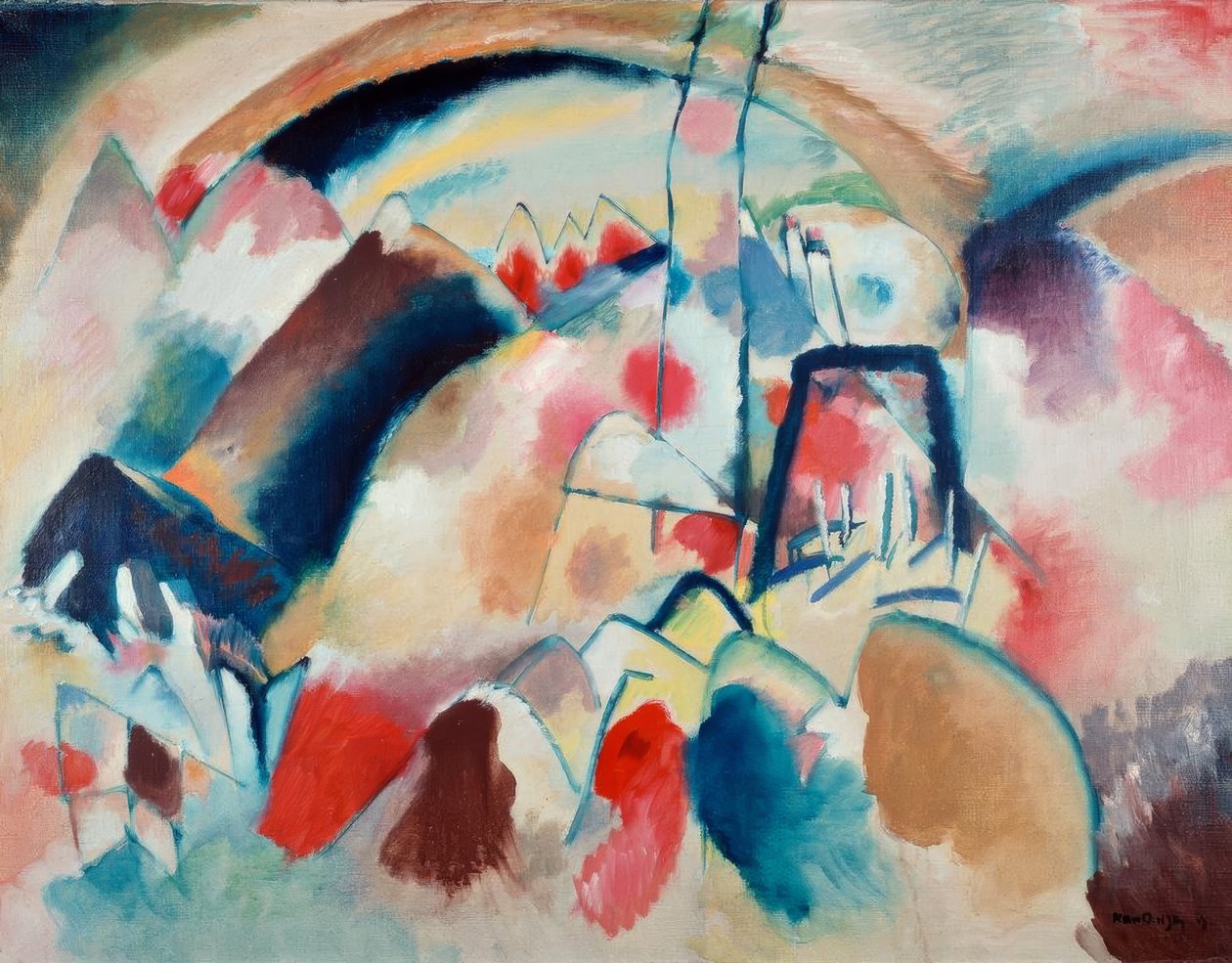 Landschap met Kerk door Wassily Kandinsky