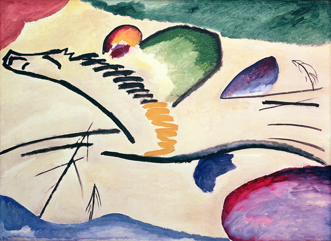Lyrisch, 1911 door Wassily Kandinsky