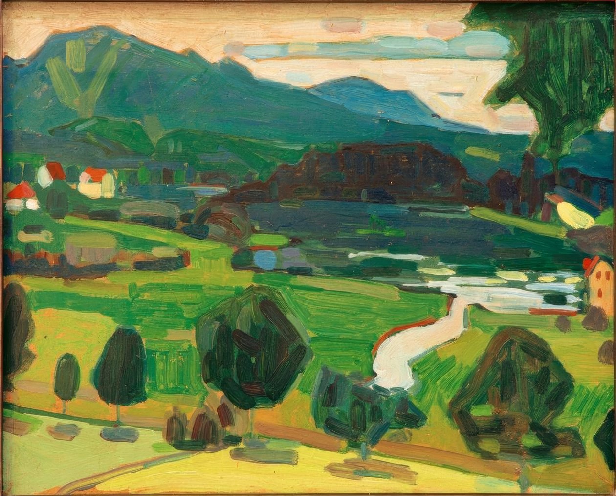 Murnau-Uitzicht over de Staffelsee door Wassily Kandinsky