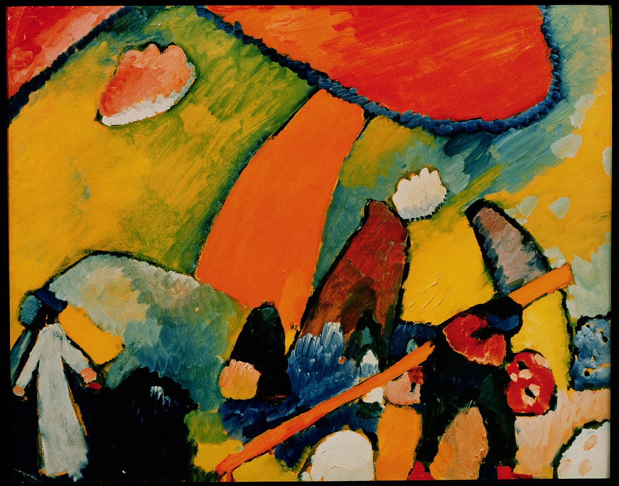 Op het strand door Wassily Kandinsky