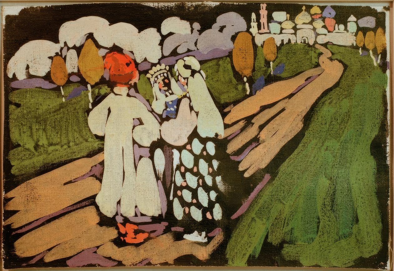Russische scène door Wassily Kandinsky