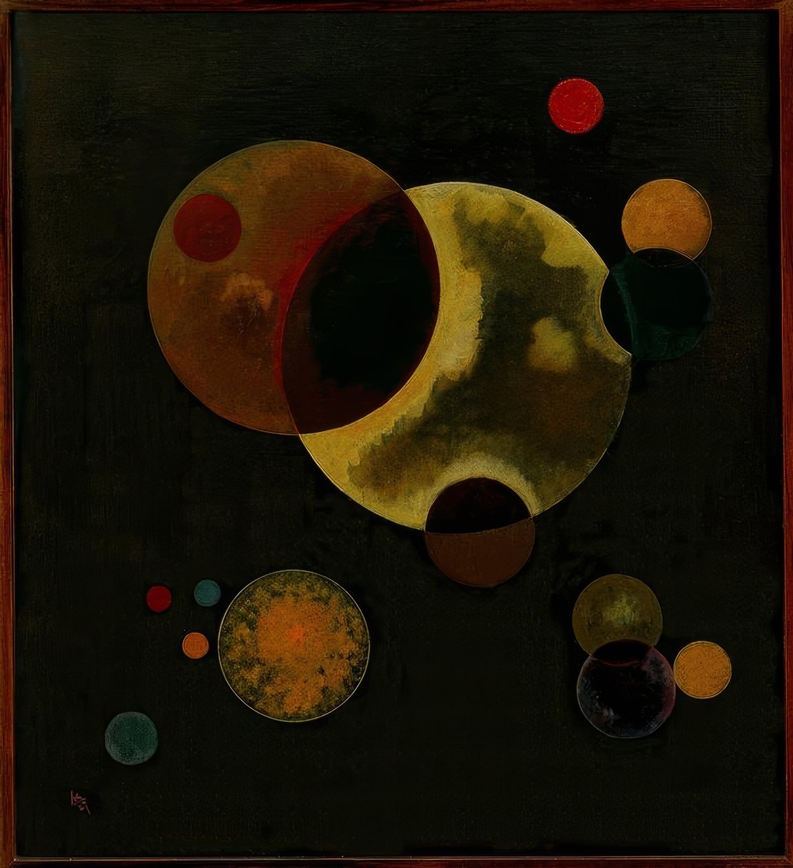 Zware cirkels door Wassily Kandinsky