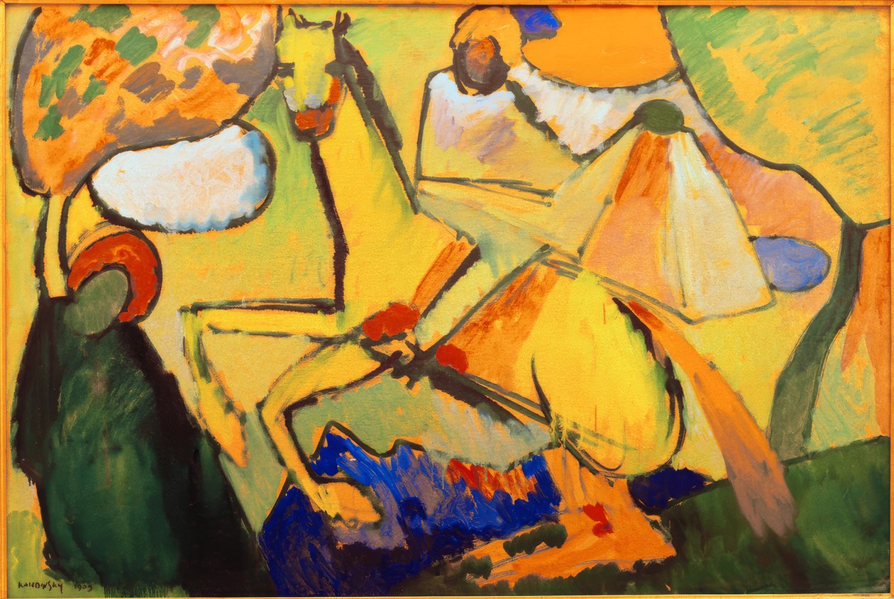 Schets (Ruiter) door Wassily Kandinsky