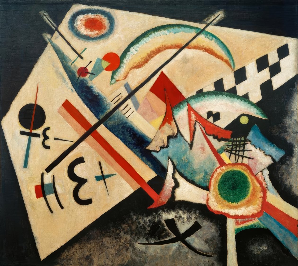 Wit kruis door Wassily Kandinsky