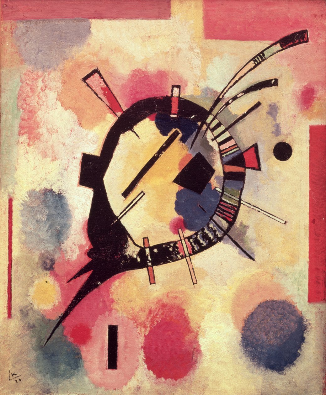 Geel centrum, 1926 door Wassily Kandinsky