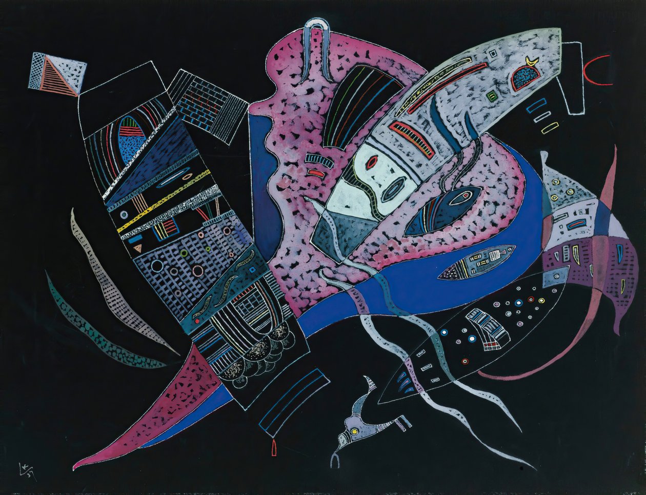 Concentré, 1937 door Wassily Kandinsky