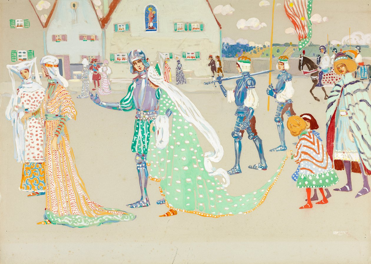 Het jonge paar door Wassily Kandinsky