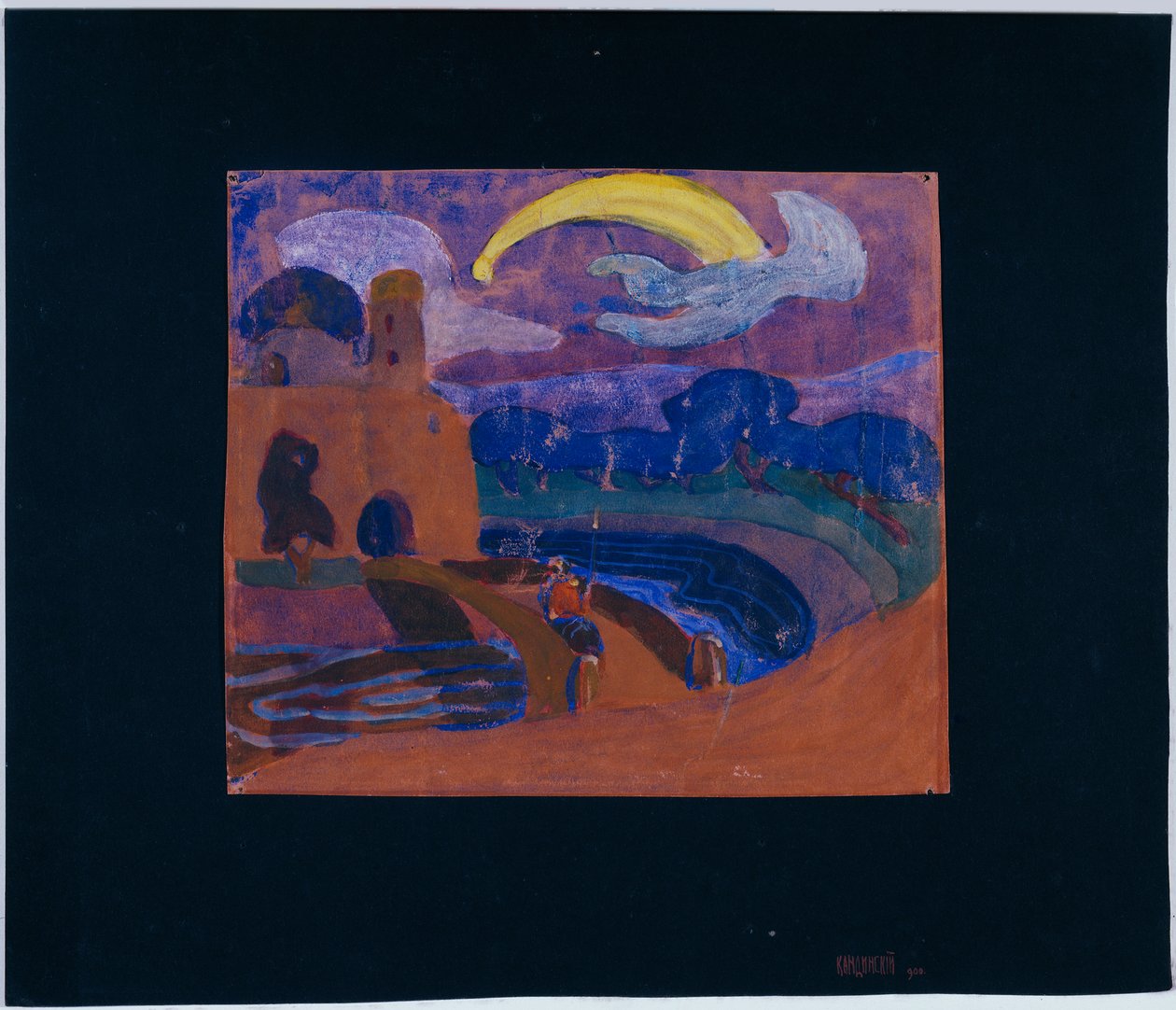 De komeet (nachtelijke ruiter?) door Wassily Kandinsky