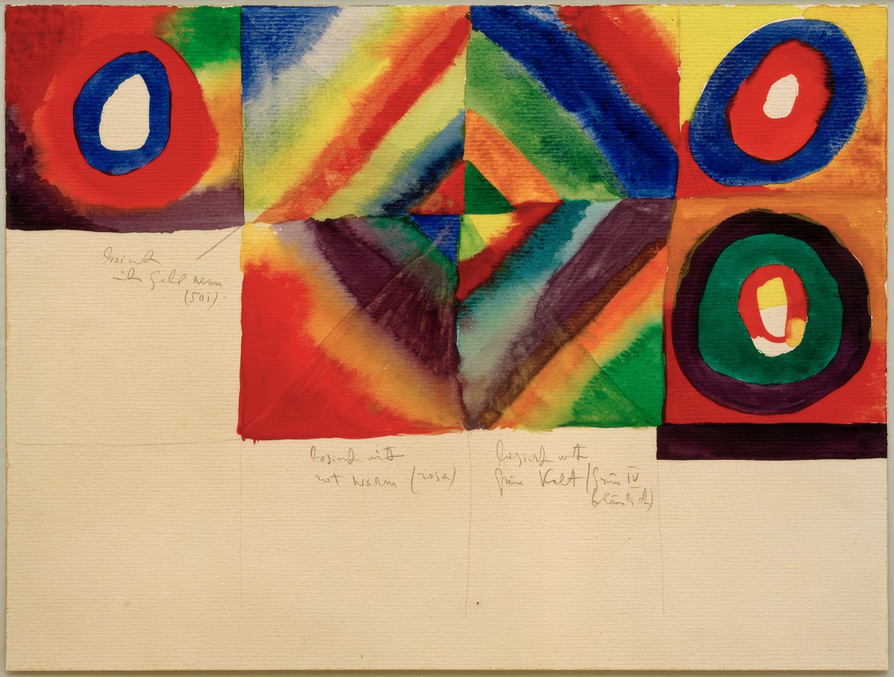 Kleurenstudies door Wassily Kandinsky