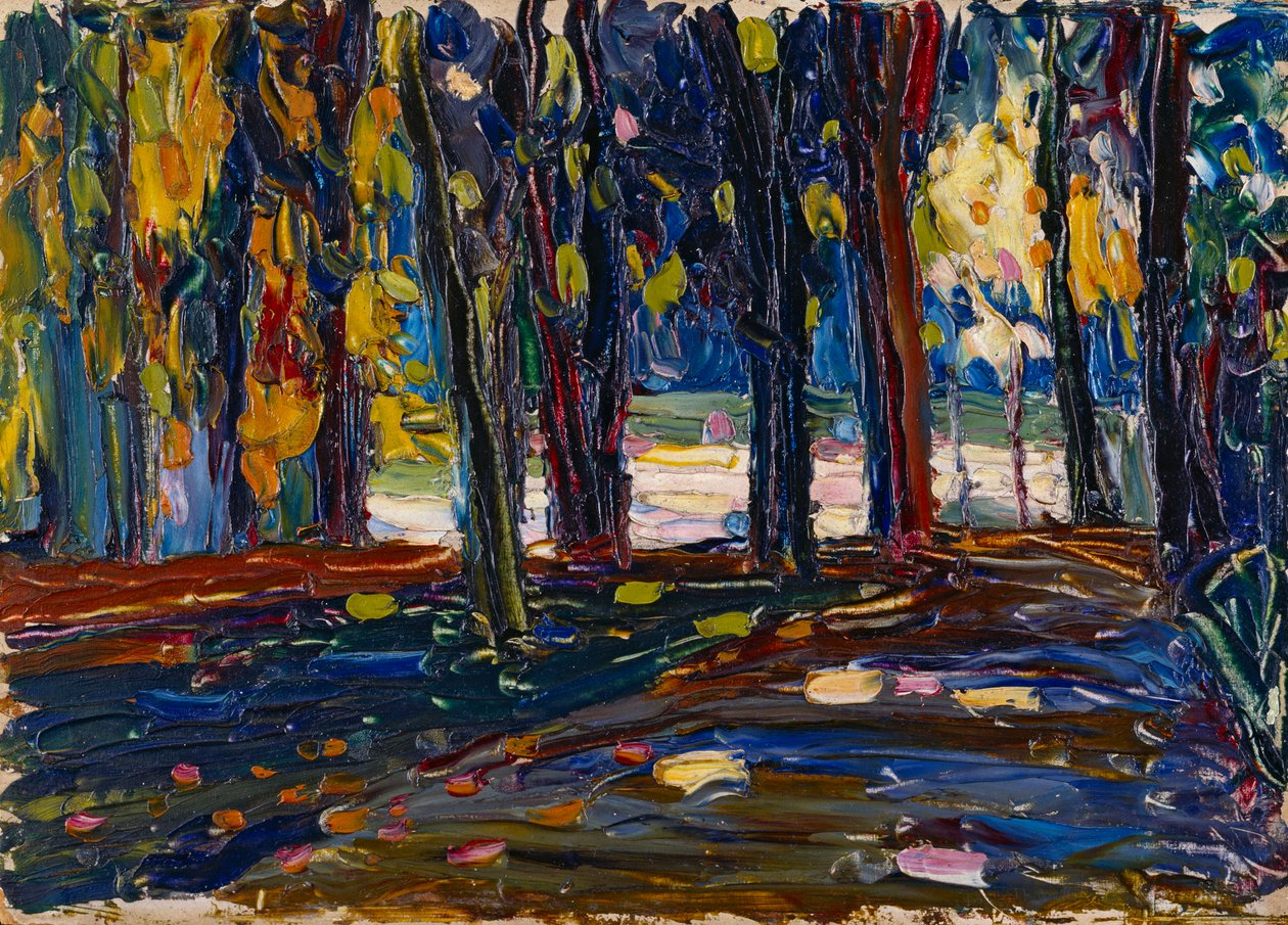 In het park van St. Cloud – Herfst II door Wassily Kandinsky