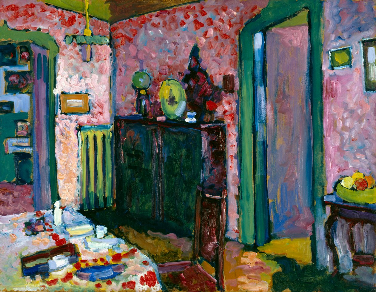 Interieur (Mijn eetkamer) door Wassily Kandinsky