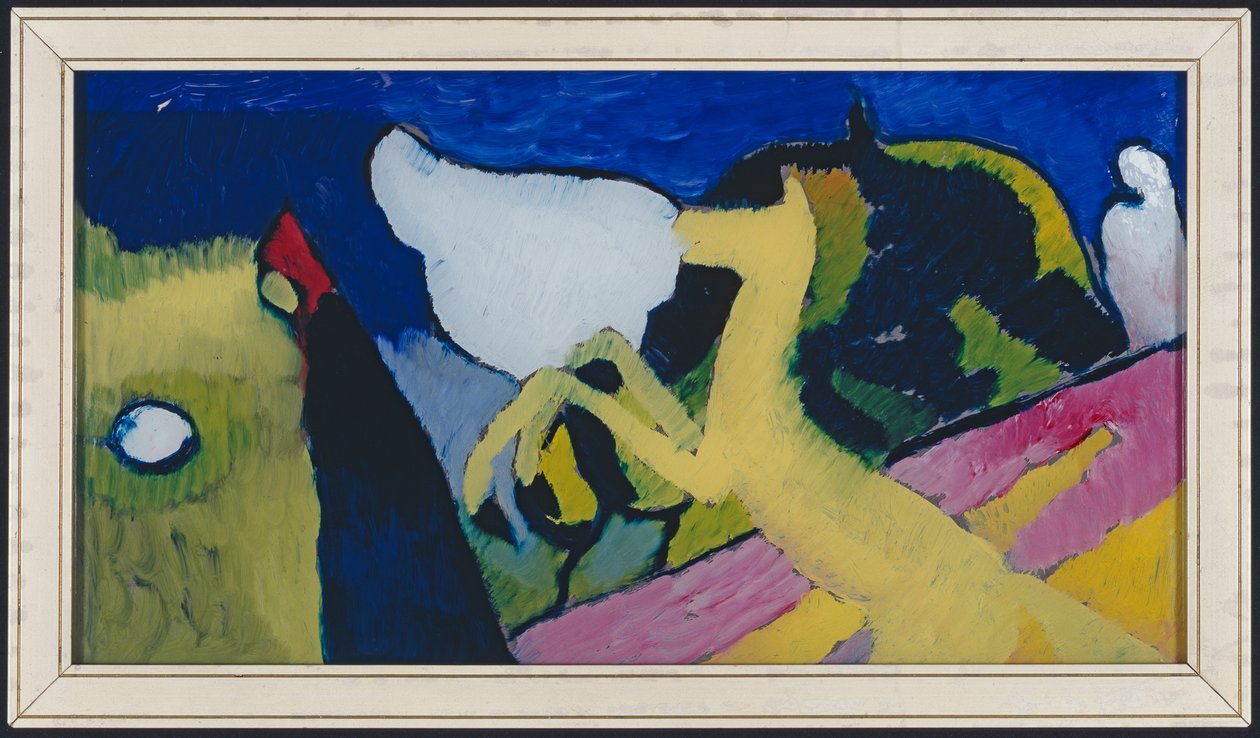 Met Geel Paard door Wassily Kandinsky