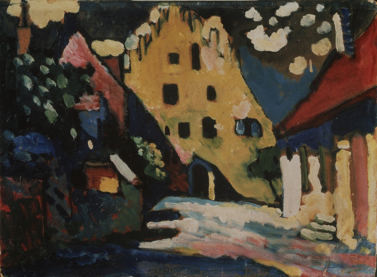 Murnau. Kasteelhof, 1908 door Wassily Kandinsky