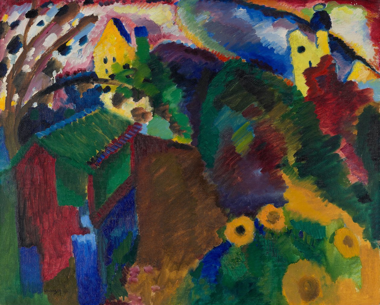 Murnau – tuin door Wassily Kandinsky