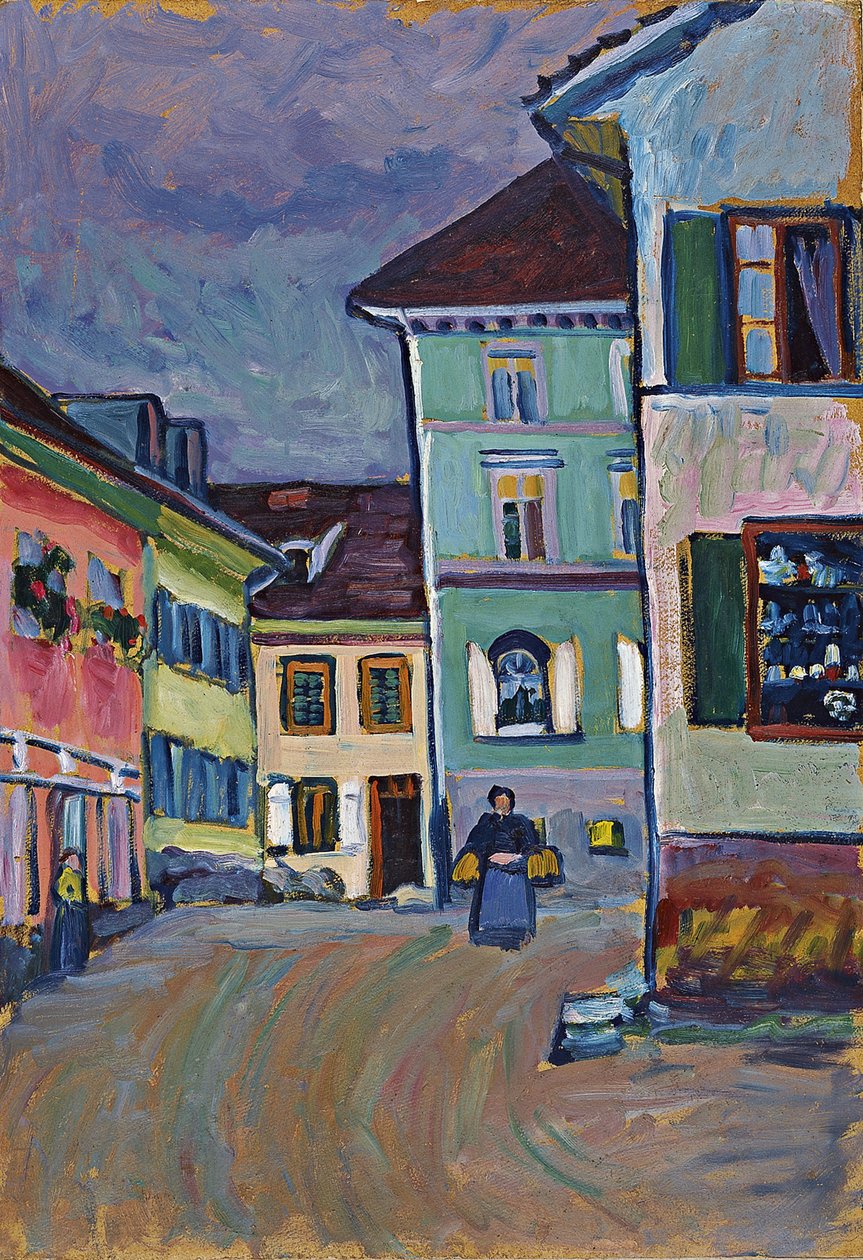 Murnau. Johannisstrasse, 1908 door Wassily Kandinsky