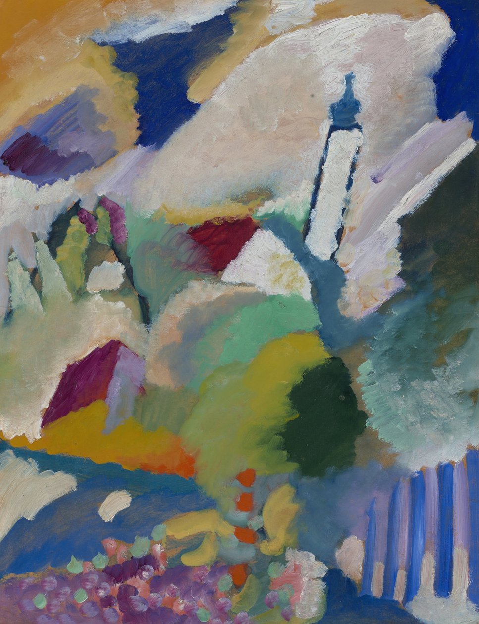 Murnau met kerk I door Wassily Kandinsky