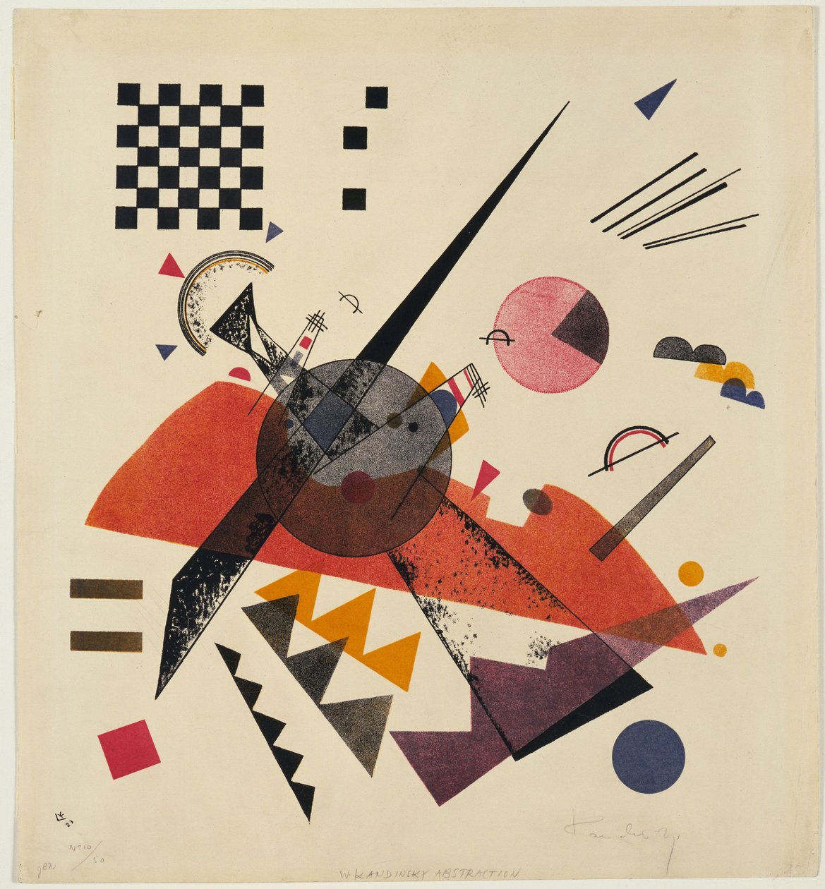 Oranje, 1923 door Wassily Kandinsky