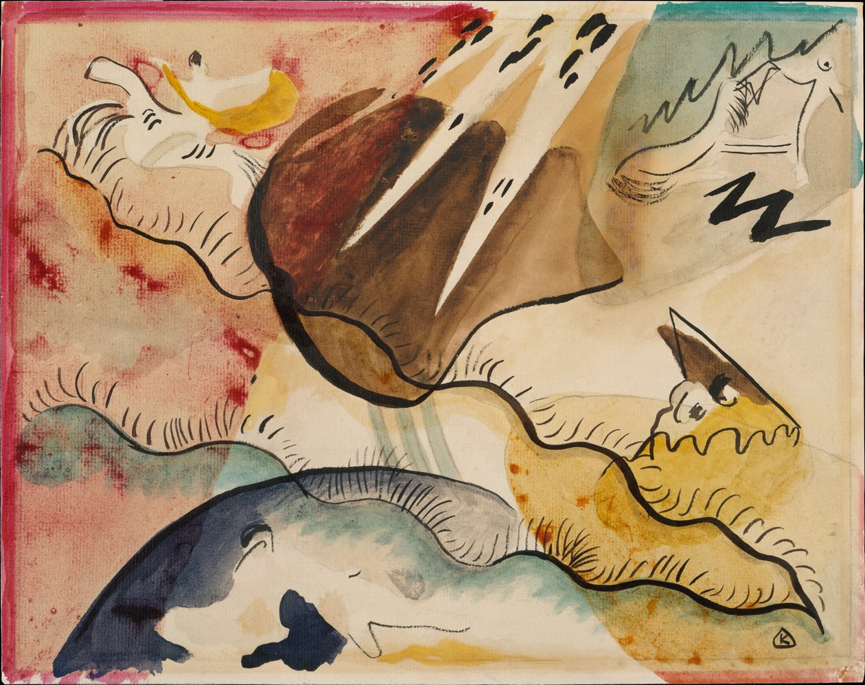 Regenlandschap door Wassily Kandinsky