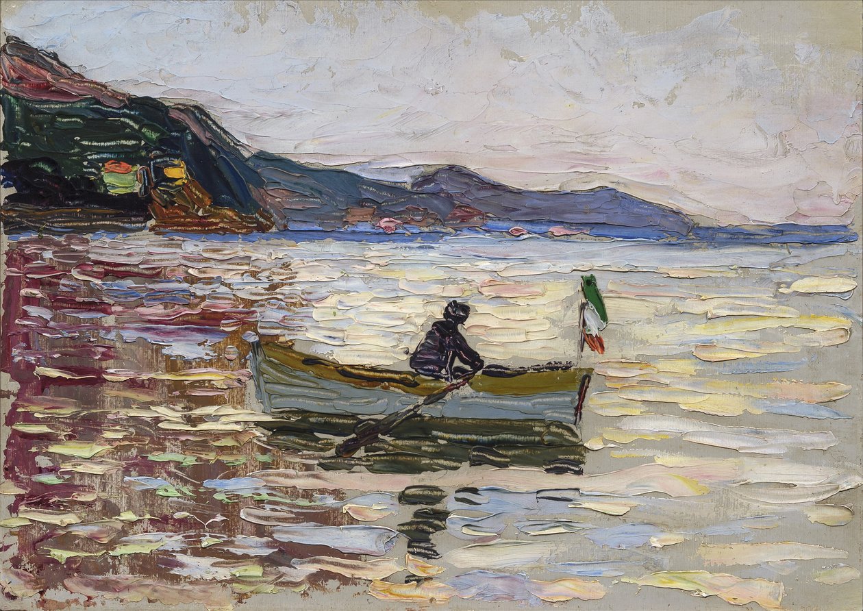 Rapallo. Boot op zee, 1906 door Wassily Kandinsky