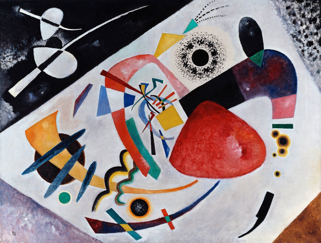 Rode Vlek II, 1921 door Wassily Kandinsky