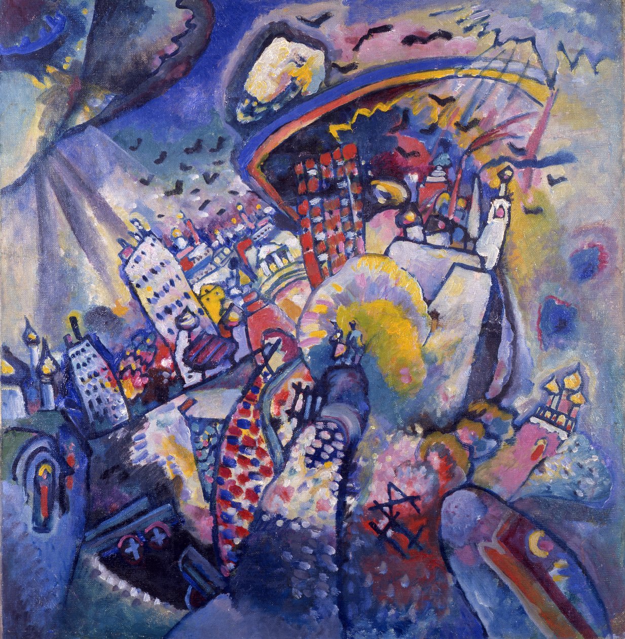 Rode Plein, 1916 door Wassily Kandinsky