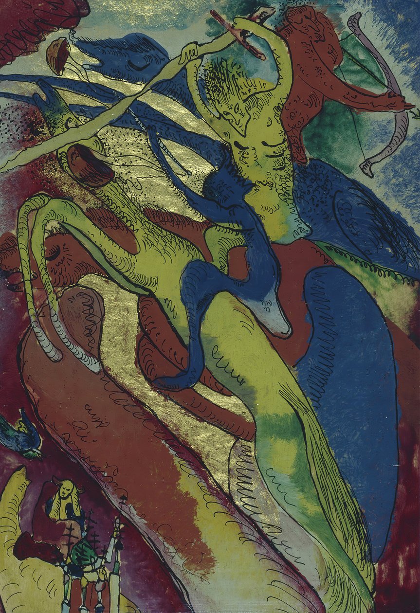 Ruiters van de Apocalyps I, 1911 door Wassily Kandinsky
