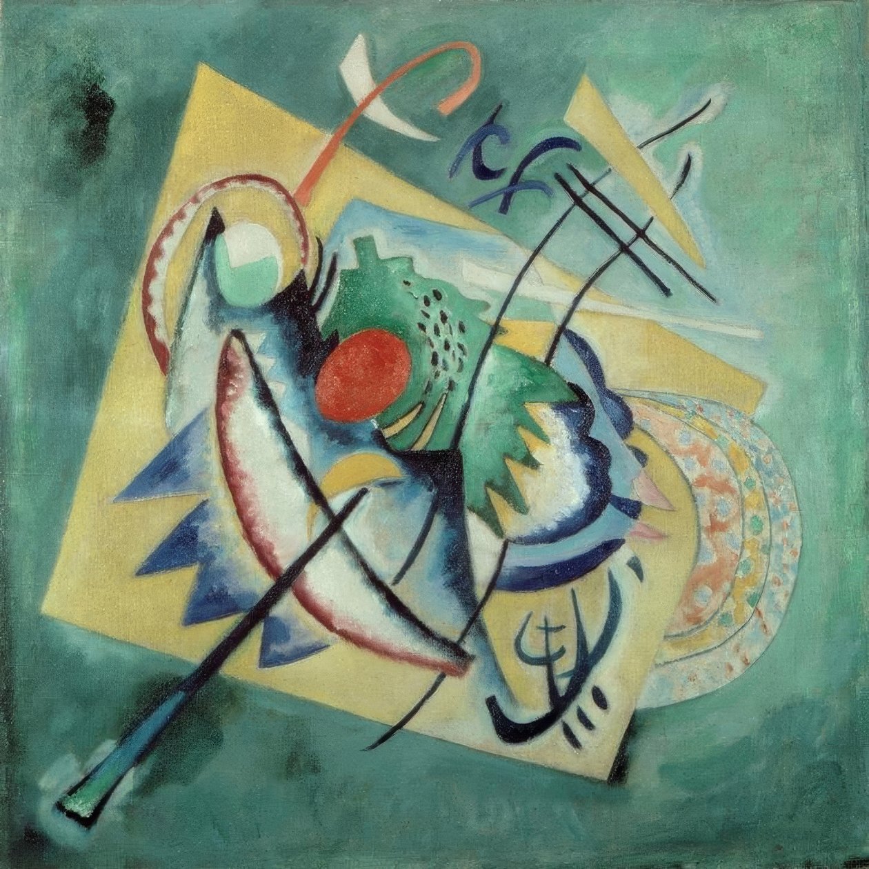 Rood Ovaal door Wassily Kandinsky