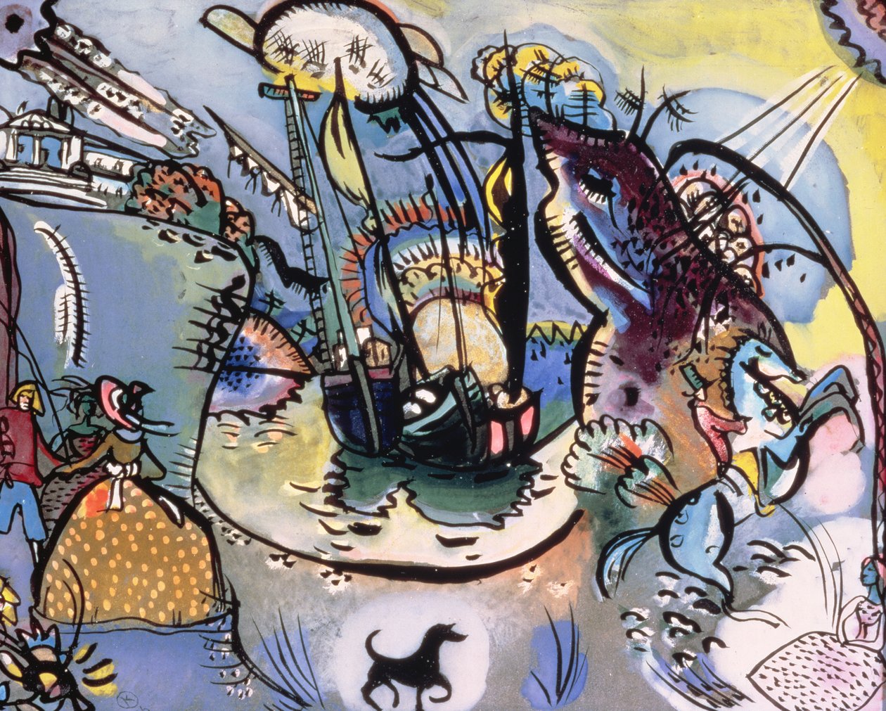 De Haven, 1916 door Wassily Kandinsky