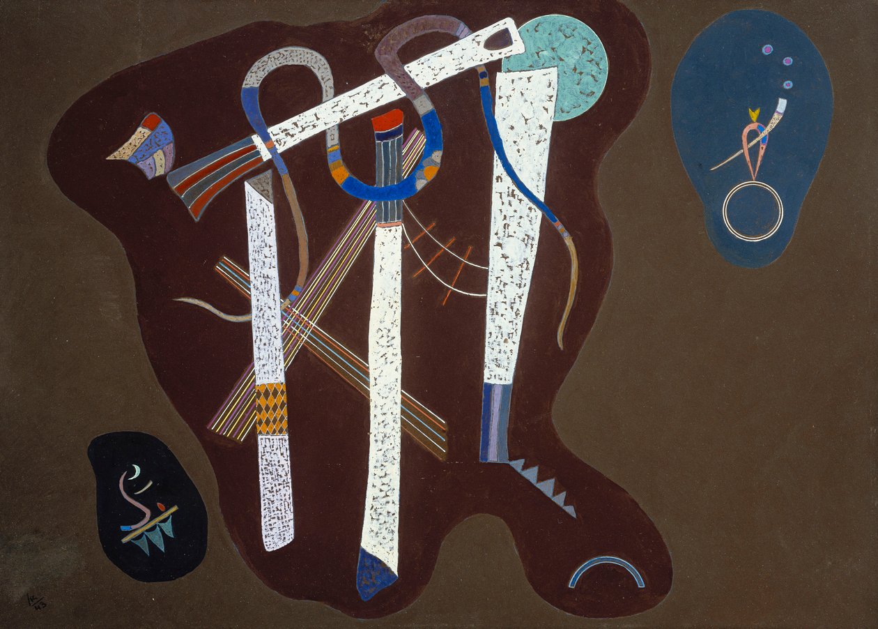Drie zuilen door Wassily Kandinsky