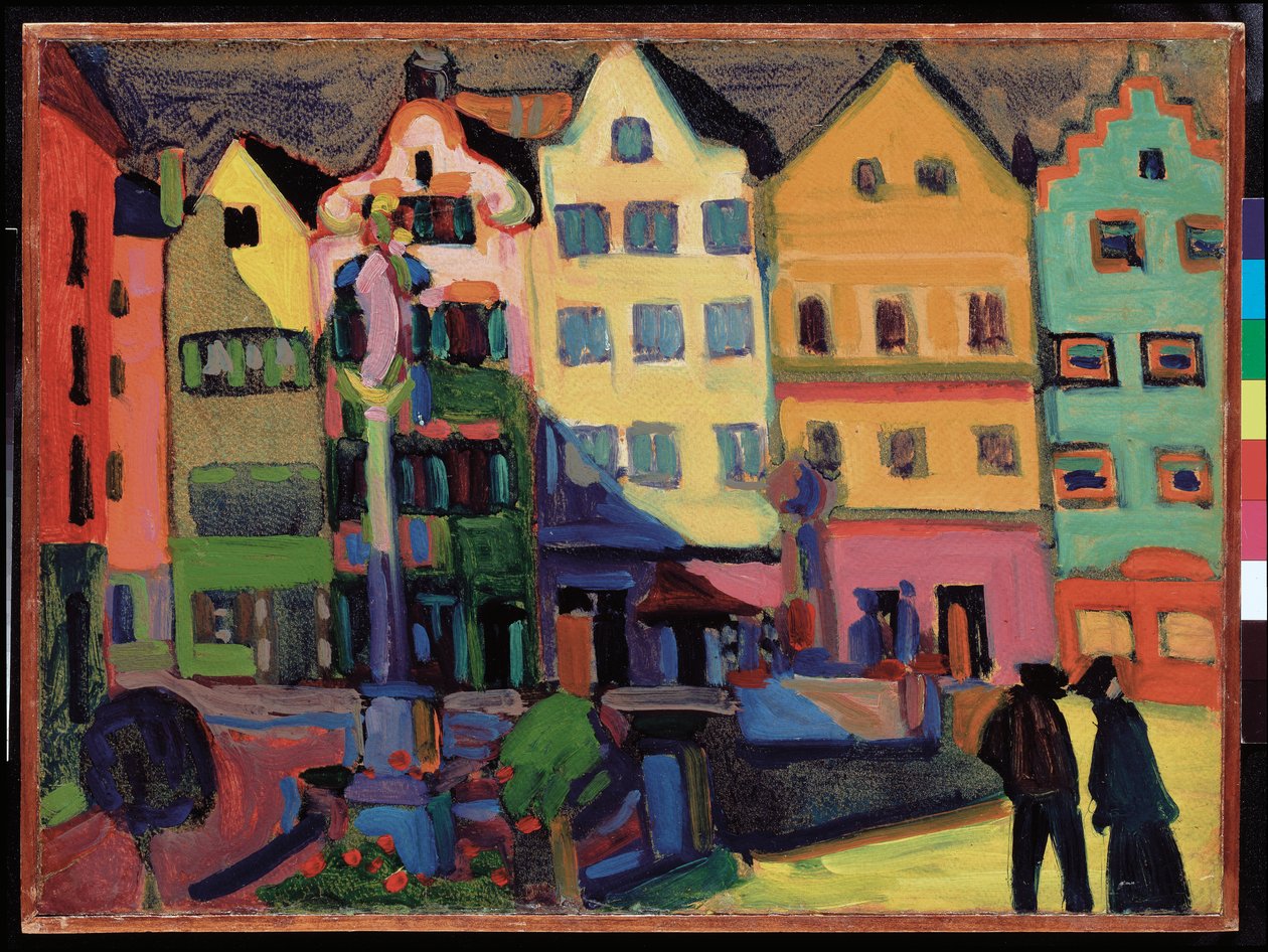 Weilheim-Marienplatz door Wassily Kandinsky