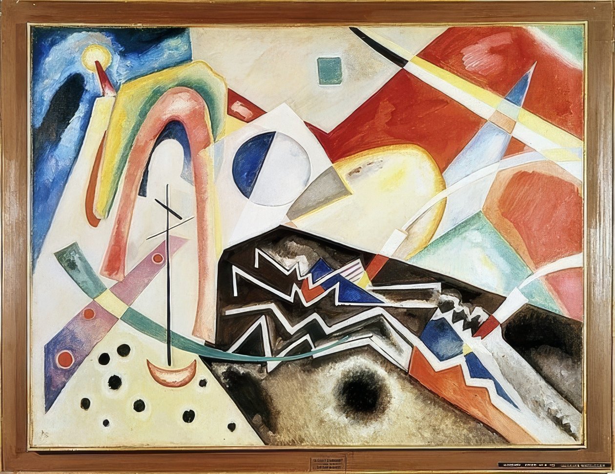 Witte Zick-Zack door Wassily Kandinsky