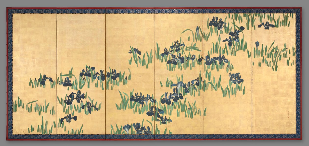 Iris, 1700s door Watanabe Shiko