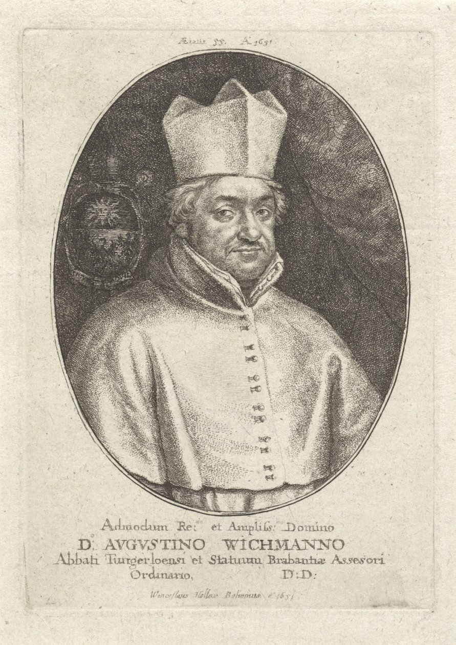 Augustinus Wichmans door Wenceslaus Hollar