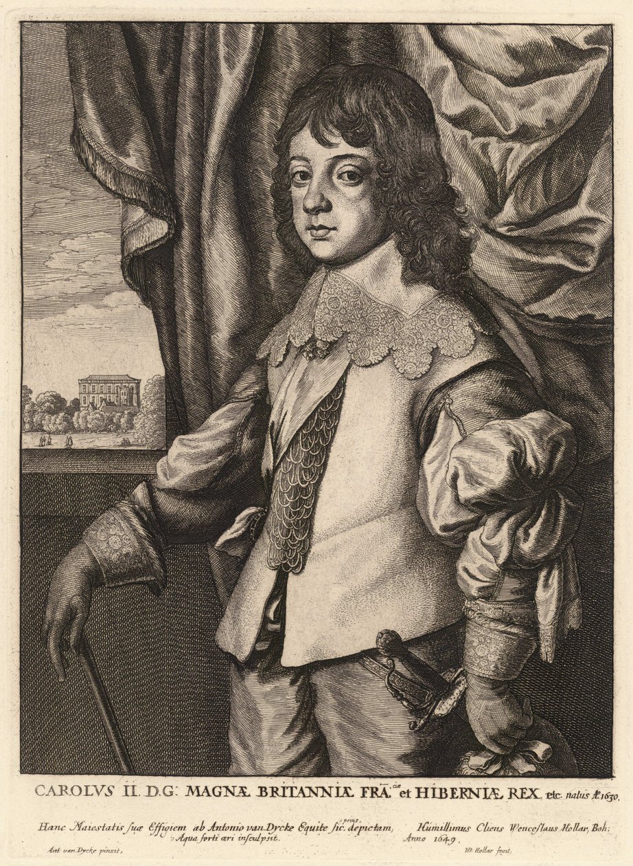 Karel II. Staat 7 door Wenceslaus Hollar