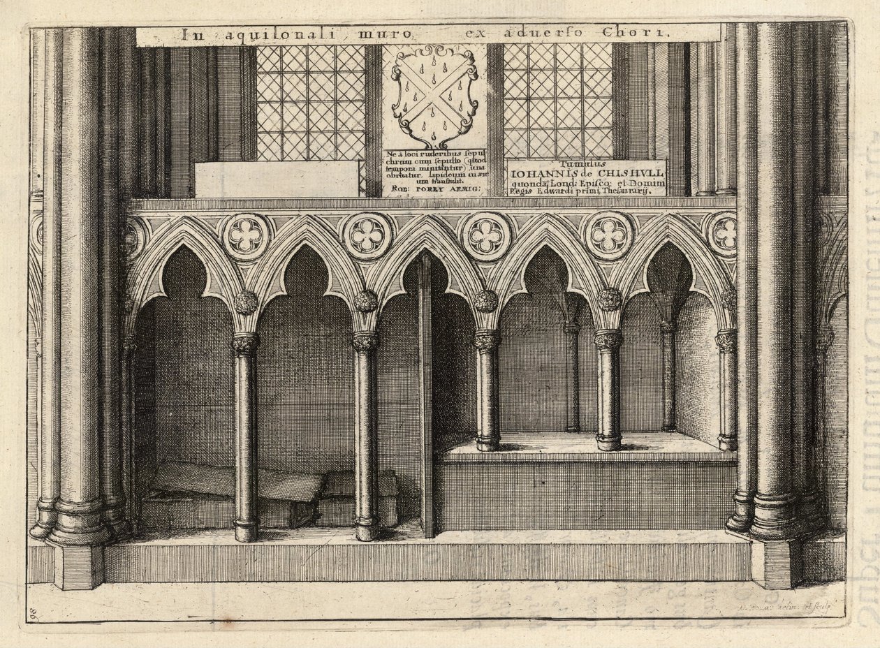 Chishull (monument) door Wenceslaus Hollar