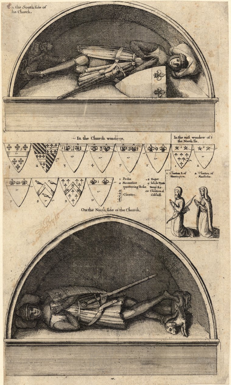 Clinton familie (monument) door Wenceslaus Hollar