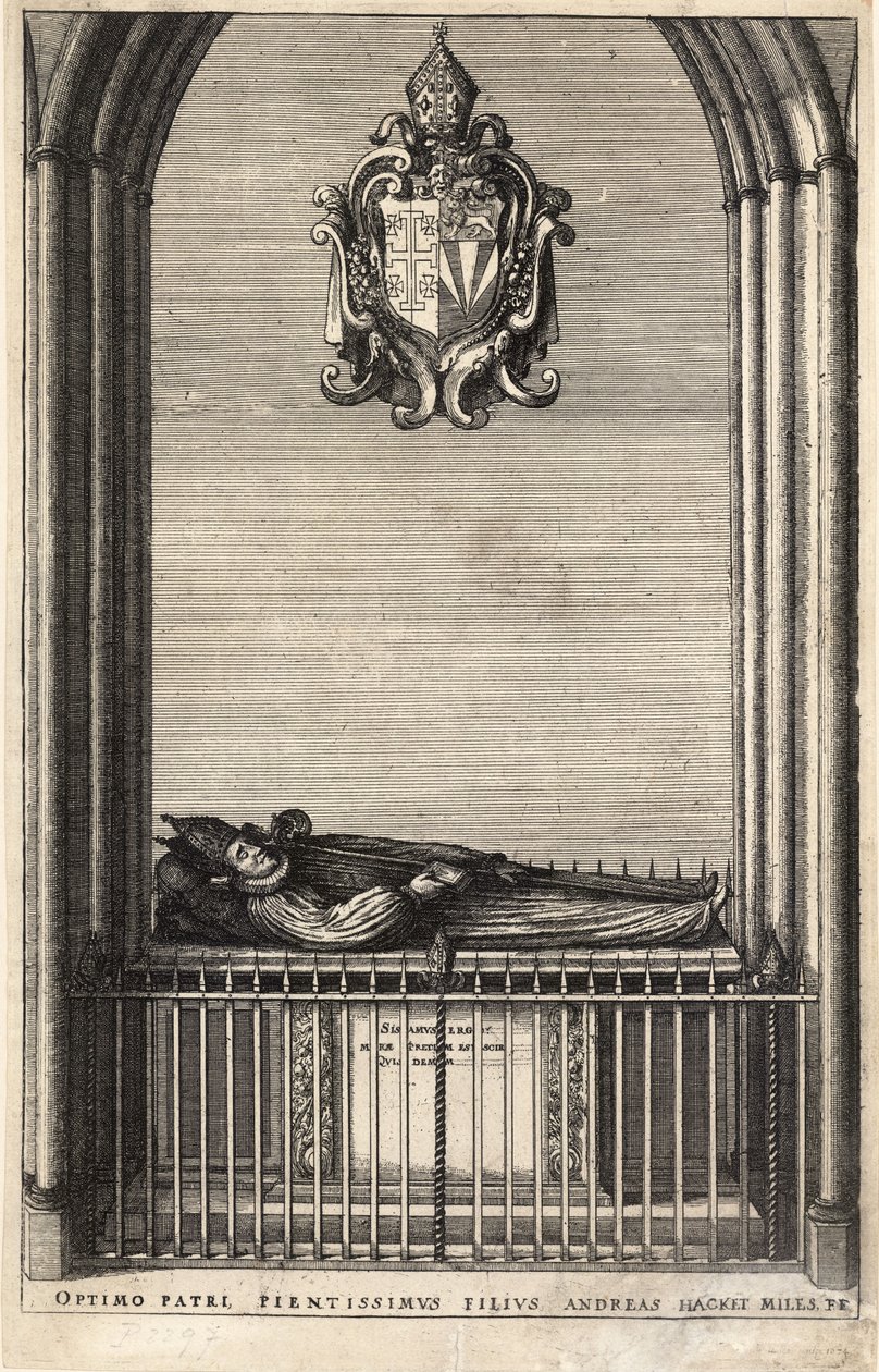 Hacket (monument) door Wenceslaus Hollar